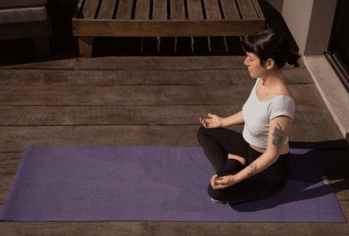 Purple yoga mat eco - Image 3