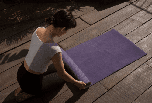 Purple yoga mat eco - Image 2