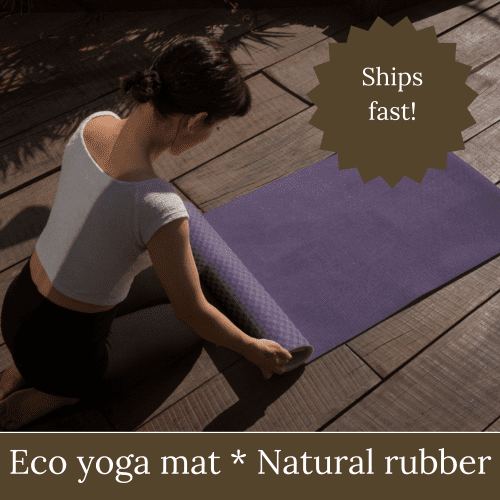 Purple yoga mat eco