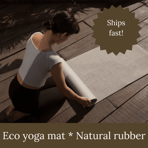 Cream yoga mat eco