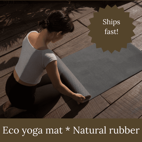 Grey yoga mat eco