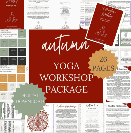 Autumn yoga workshop digital download
