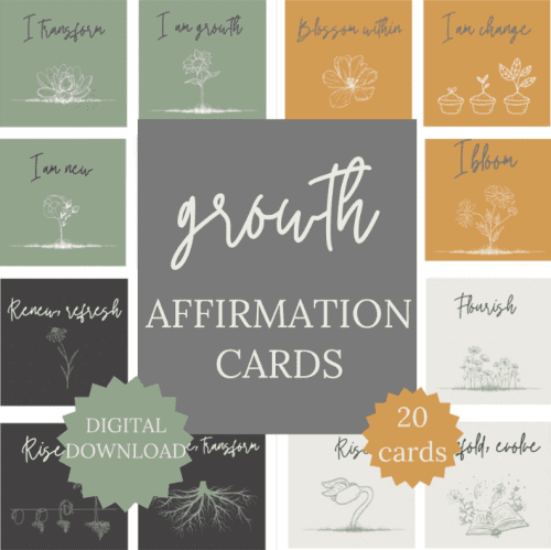 Growth affirmations digital download