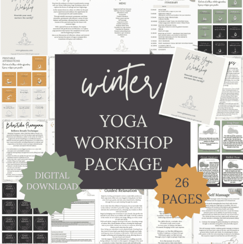 Winter yoga workshop digital download